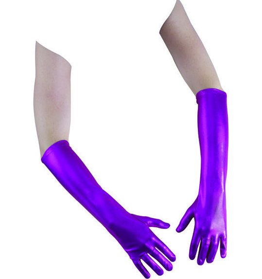 lange metallic handschoenen 37 cm