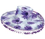 paarse bloemen hoed