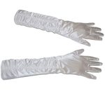 witte gestropte handschoenen