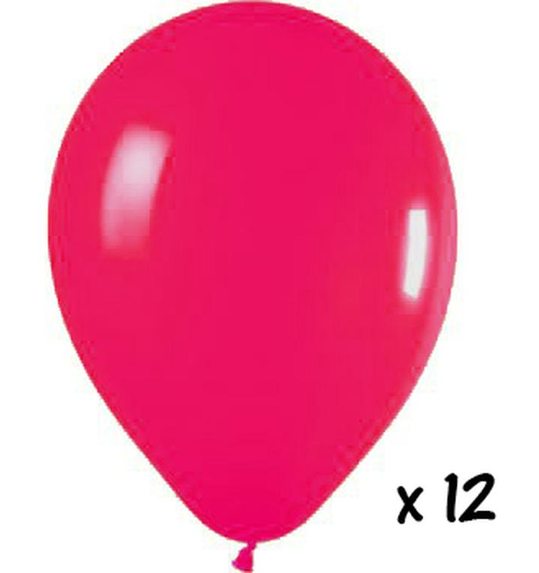12 fuchsia ballonnen