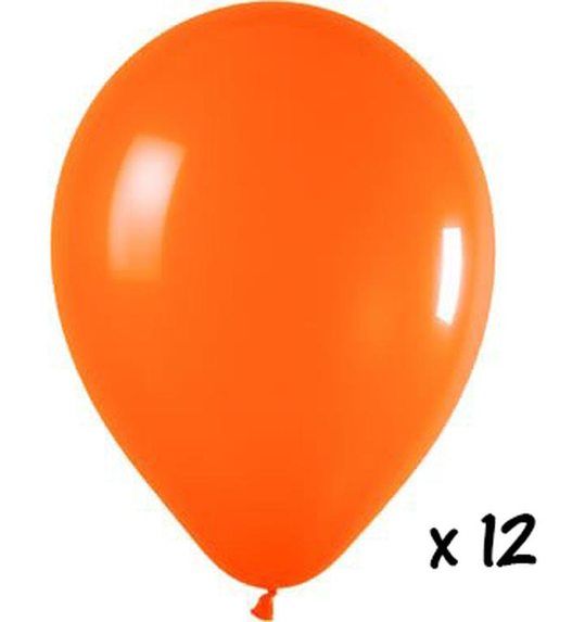 12 stuks oranje ballonnen