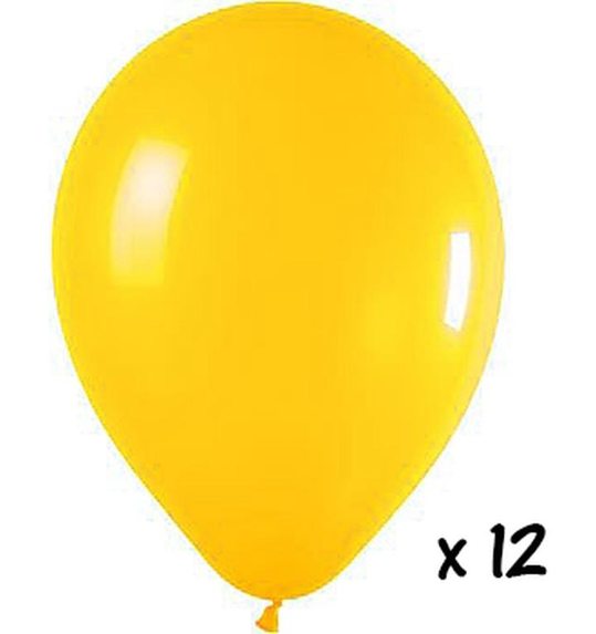 Ballons 12 stuks geel