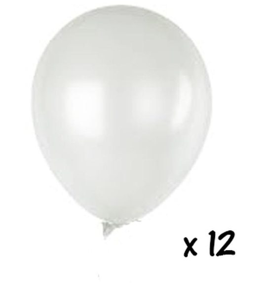 Ballons 12 stuks wit