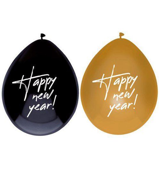 Balloons ’Happy new year’ (30cm, 6st)