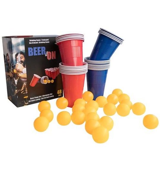 Beer pong set (24 bekers, 24 ballen)