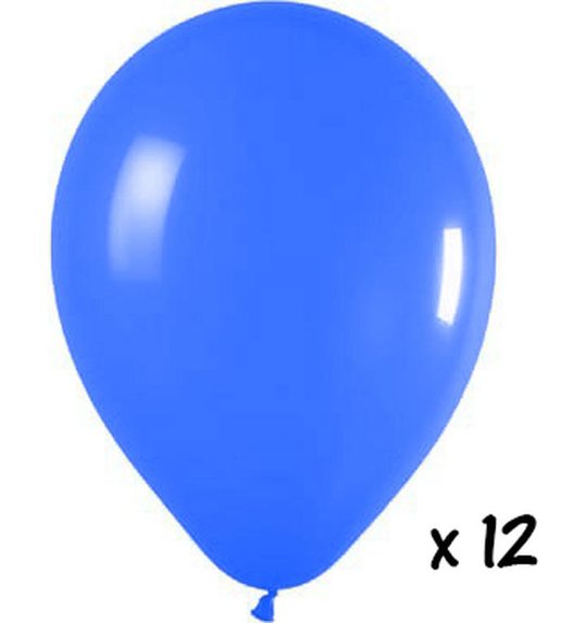 Blauwe ballonnen 12 stuks
