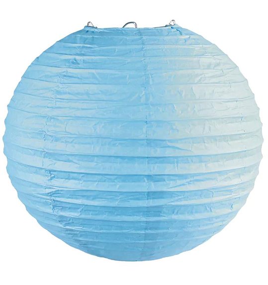 Blauwe lantaarn bolvorm 35cm
