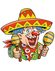 Clown Mexico 45 x 78 cm plastic deco