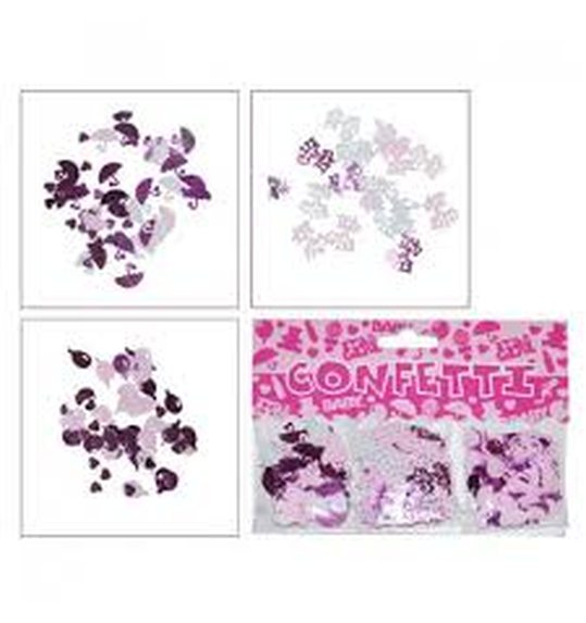 Confetti it´s a girl tafel decoratie