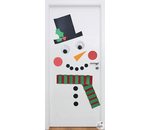 DIY deur decoratie sneeuwman