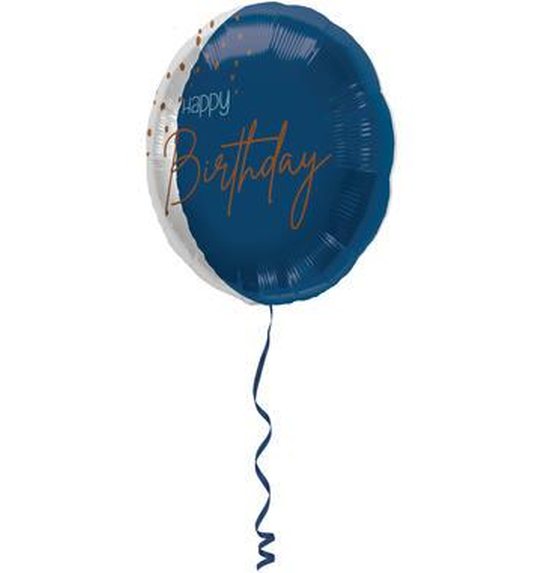 Folieballon Elegant True Blue - 45cm