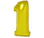 Folieballon cijfer 1 goud 40 inch