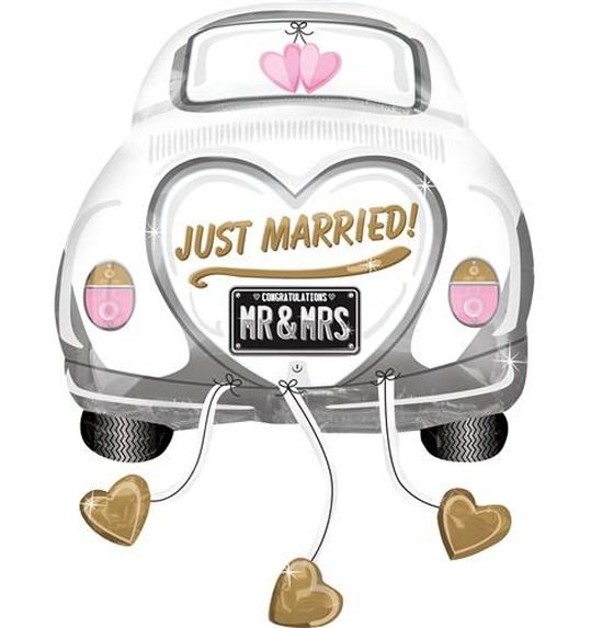 Folieballon ‘Just Married‘ auto SuperShape
