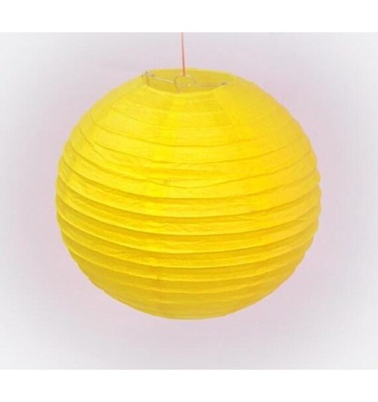 Gele lantaarn bolvorm 35cm