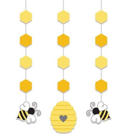 Hangdecoratie bumblebee baby (3st)
