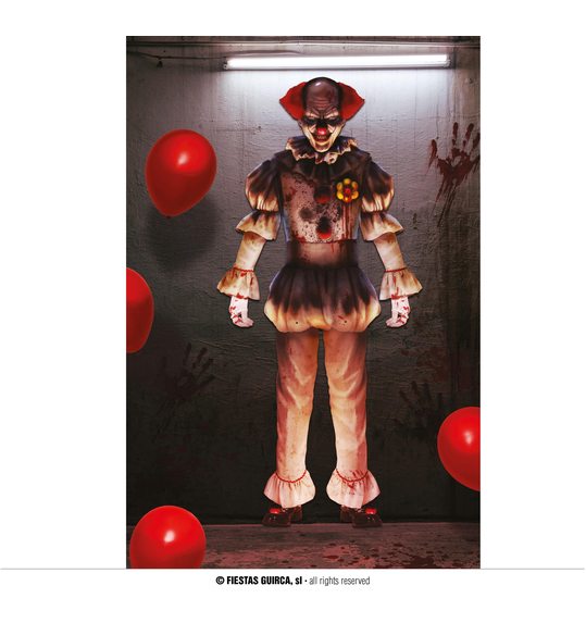 Horror clown decoratie 180 cm