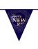 Papieren Vlaggenlijn “Happy New Year“ hotstamp 6m