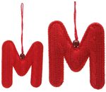 letter M kerst hanger