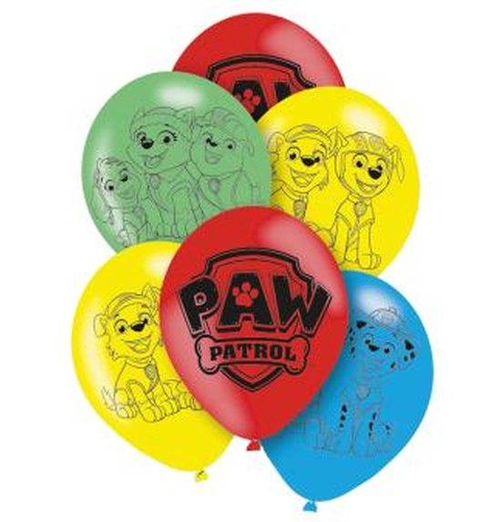 paw patrol 6 latex ballonnen