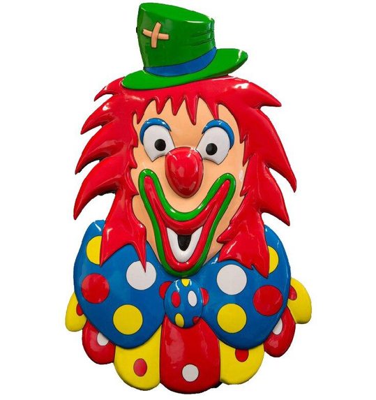 plastic deco clown met hoed