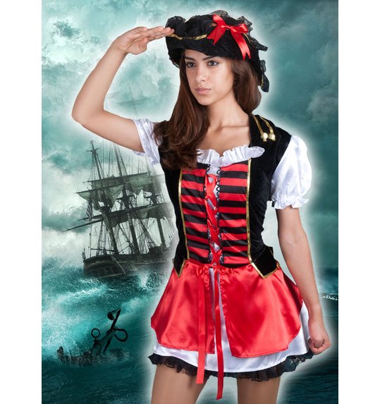 Admiraal piratenkostuum voor dames