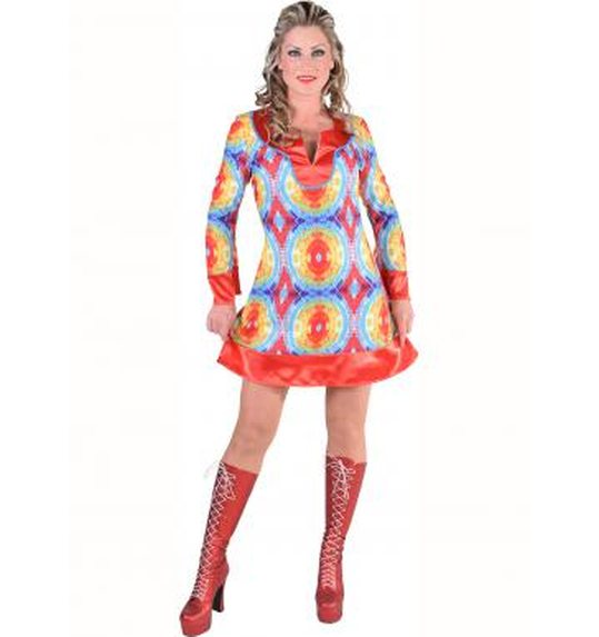 Batik jurk hippie jaren 60