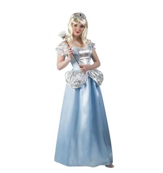 Blauwe prinsessen jurk voor vrouwen