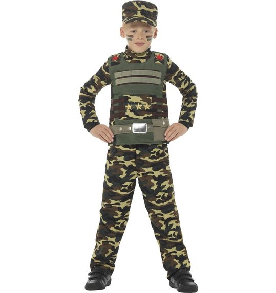 Camouflage leger kostuum voor jongens
