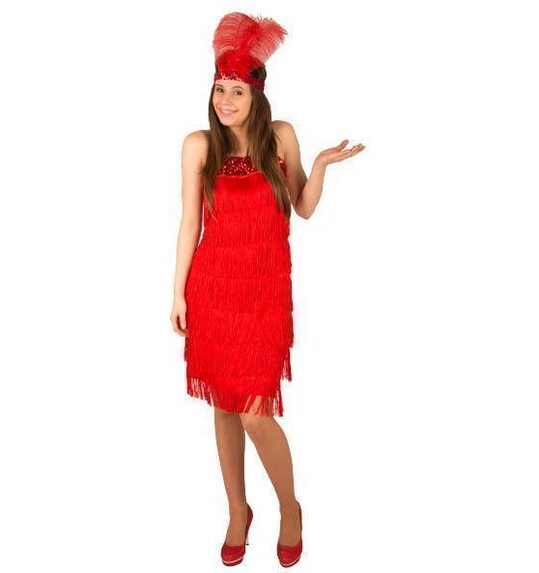 Charleston jurk rood