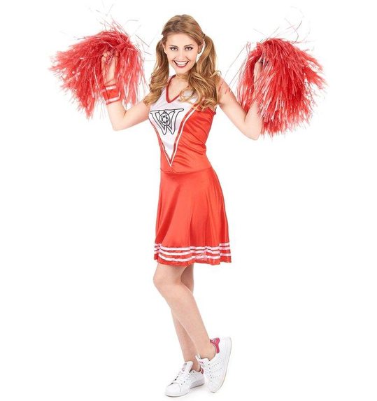Cheerleader kostuum rood