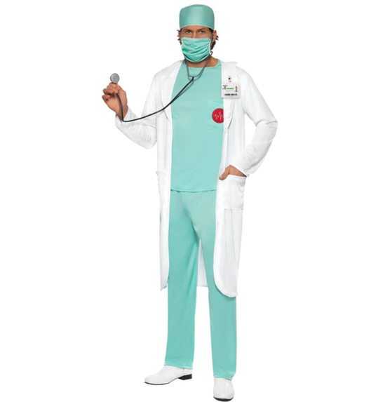Chirurg kostuum met doktersjas
