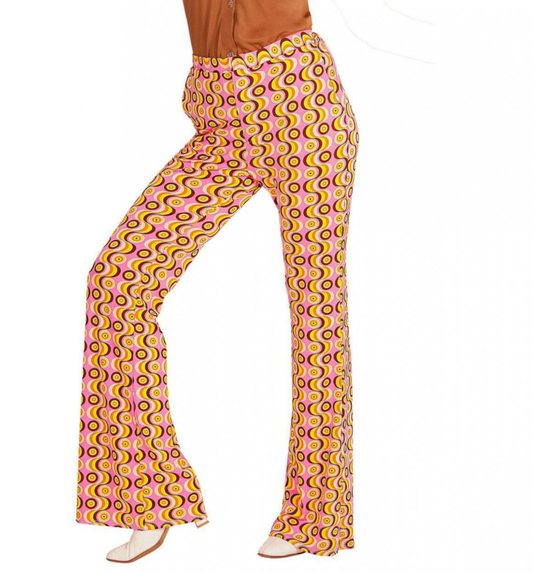 Disco broek met retro print voor dames