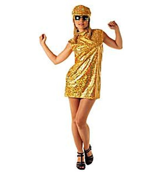 Disco jurk goud