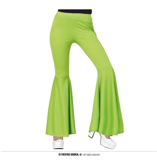 Groene disco hippie broek