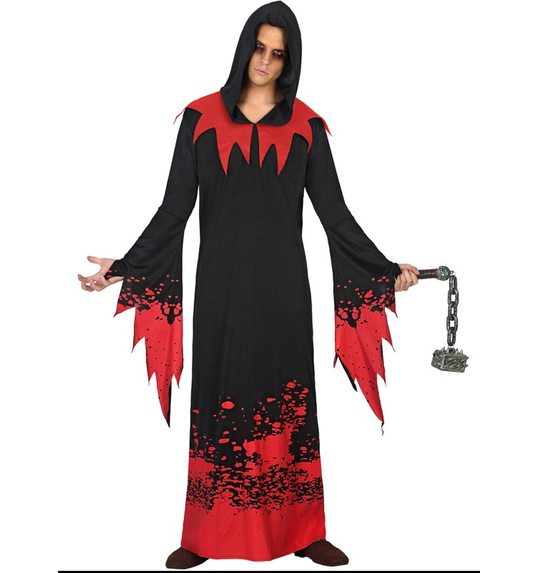 Halloween mannen kostuum geest met bloed