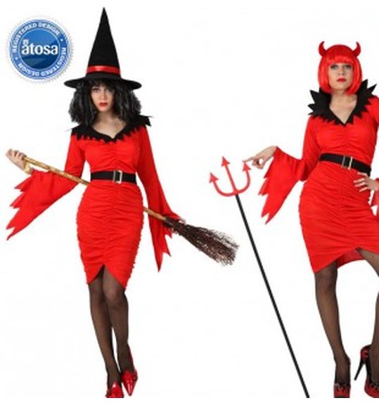 Heks of duivelin kostuum voor halloween