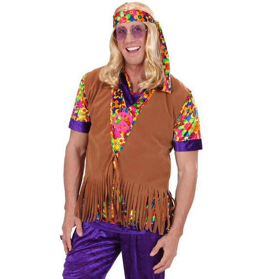 Hippie Man Vest Met Hoofdband