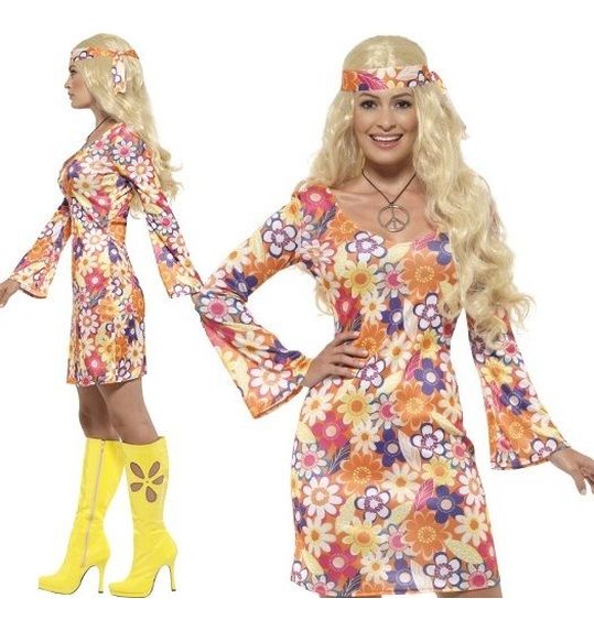 Hippie jurk met bloemenprint