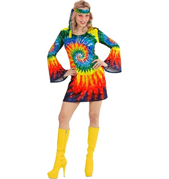 Hippie party jurk met batik print