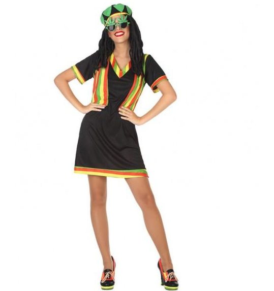 Jamaicaans rasta kostuum voor dames