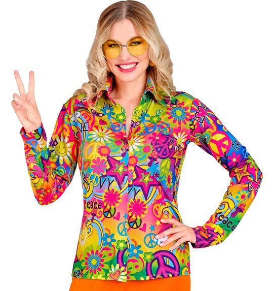 Jaren 60 hippie hemdje voor dames