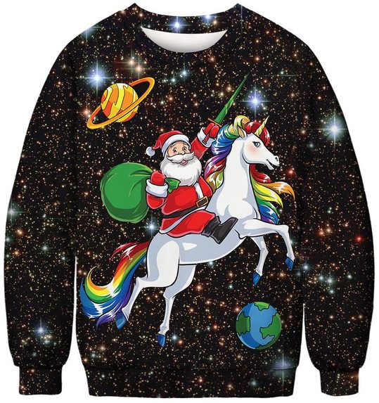 Kerst trui unicorn in space