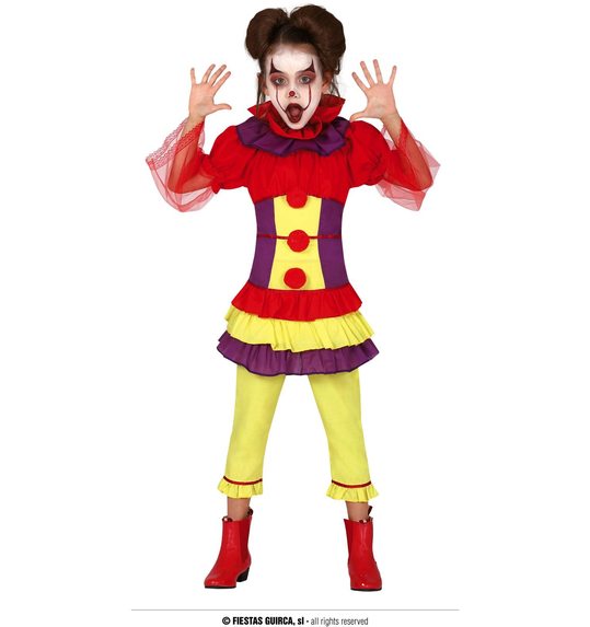 Killer horror clown kostuum voor meisjes