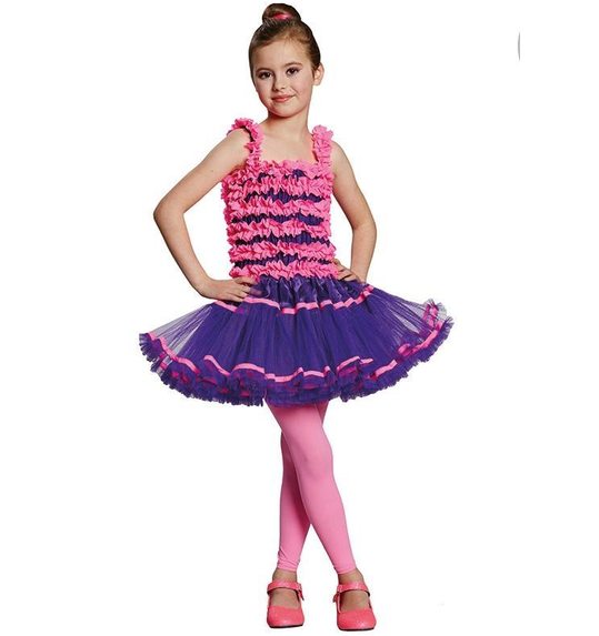 Lila roze disco ballerina kostuum voor meisjes