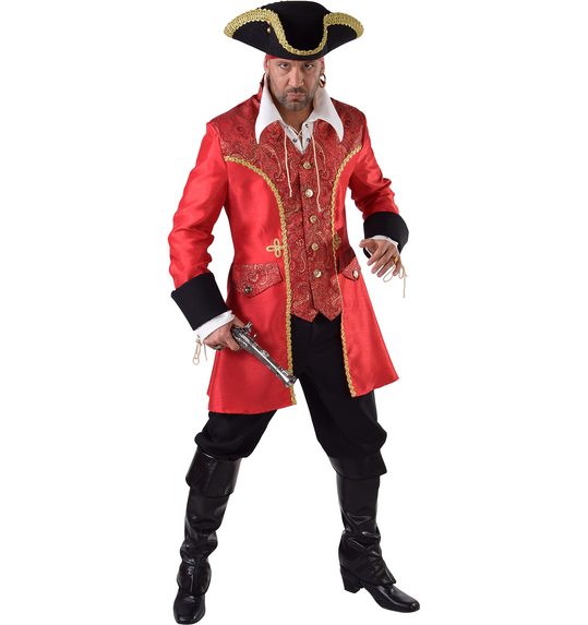 Luxe piraat markies kostuum voor mannen