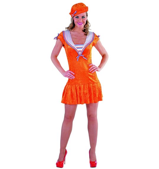 Matroos jurk dames oranje
