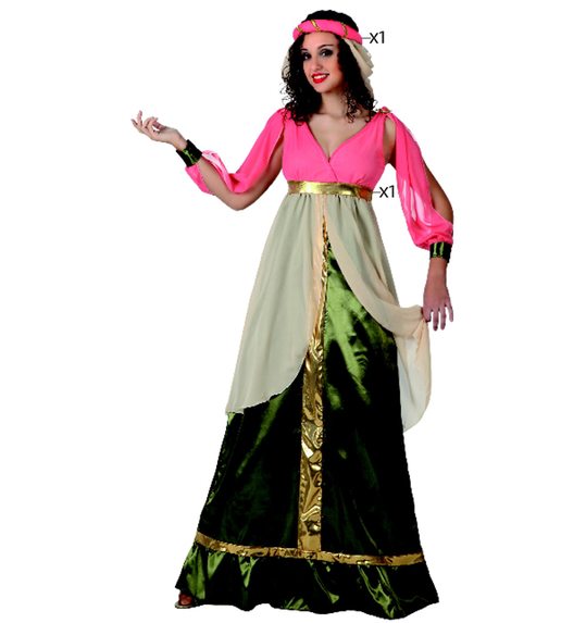 Middeleeuwse koningin jurk met haarband