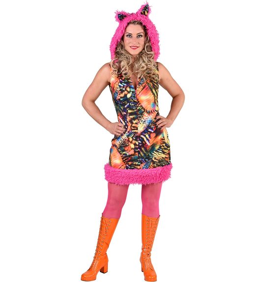 Multicolor tijger jurk voor dames