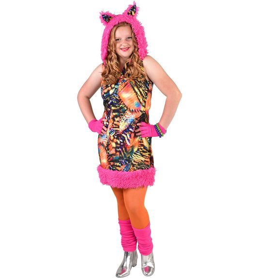 Multicolor tijger jurk voor meisjes