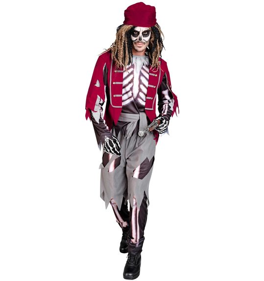 Piraat skeleton kostuum voor heren